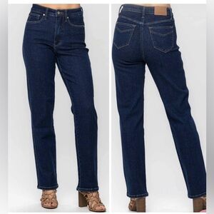 Judy Blue High Waist Tummy Control Classic Straight Denim Jeans 88575 Size 5/27